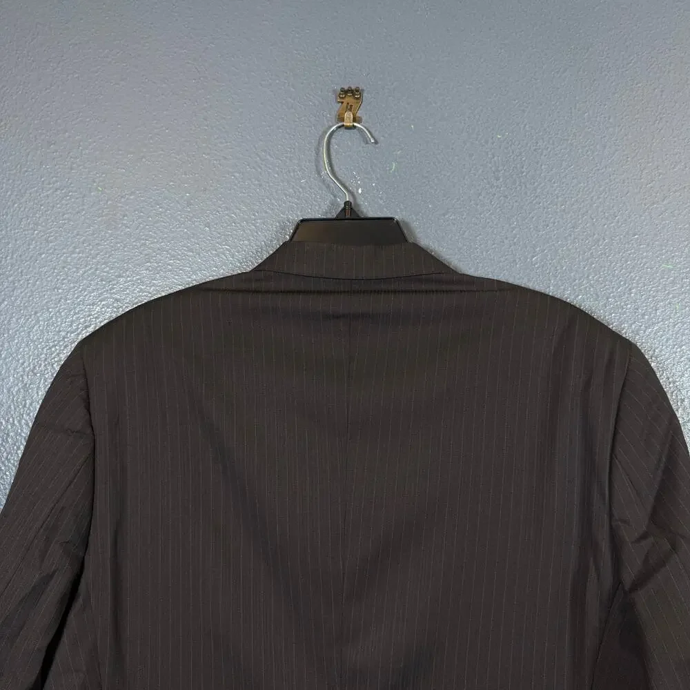 Pronto Uomo 39 long/33 waist grey suit jacket with pants 32/33 wool blazer 2 dot